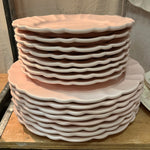 Pink Scalloped Plates