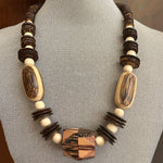 Multi Wood Bead Necklace