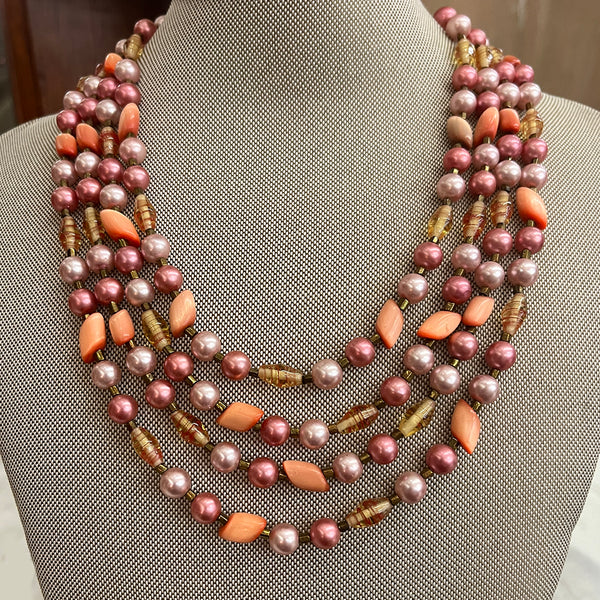 Four Strand Beaded Necklace