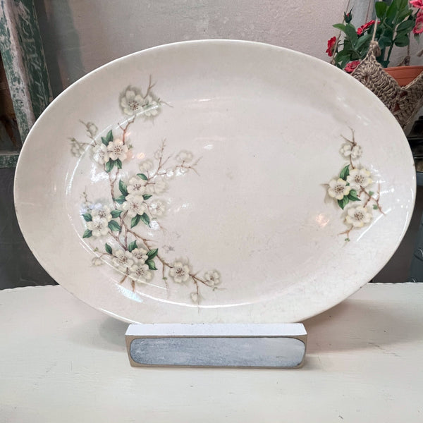 White Floral Platter