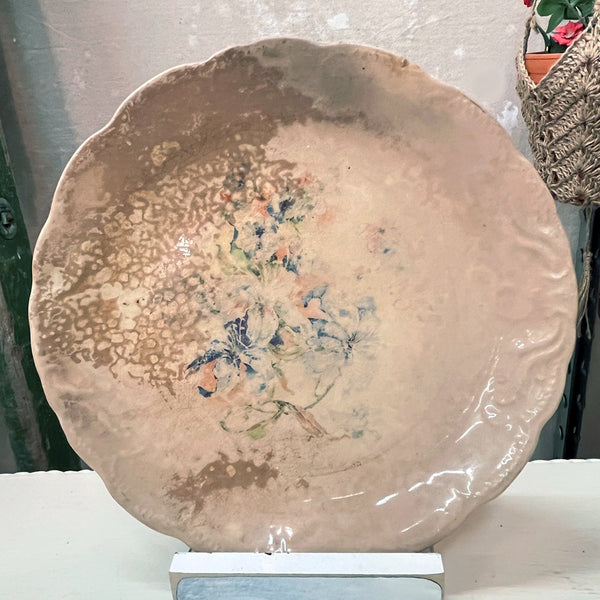 Aged Floral Plate
