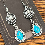 Costume Silver & Turquoise Earrings