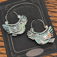 Costume Silver Bird Earrings