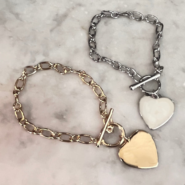 Metal Heart Bracelet