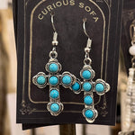 Turquoise Cross Earrings