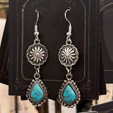 Costume Silver & Turquoise Earrings