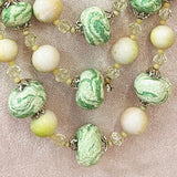 Vintage Green Bead Necklace