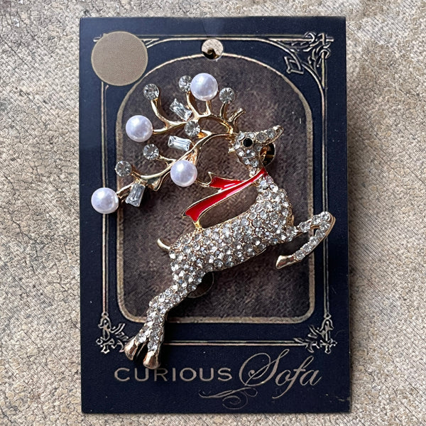 Reindeer Brooch, N (Gold)