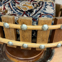 Wood Pedestal Basket