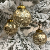 3 Snowflake Mercury Ornaments