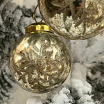 3 Snowflake Mercury Ornaments