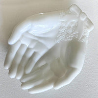 Milk Glass Hand Tray