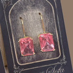 Pink Crystal Earrings