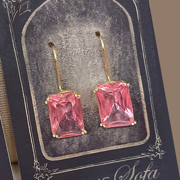 Pink Crystal Earrings