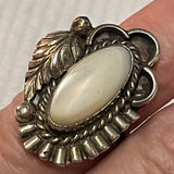 Mother of Pearl Ring, Signed