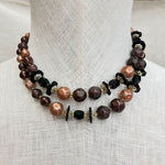 Brown Glass Bead Necklace